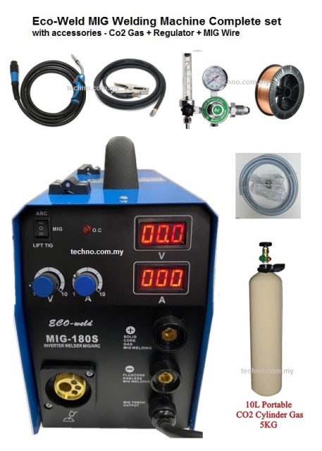 ECO-WELD 2in1 MIG & MMA Welding Machine Complete Set with Access